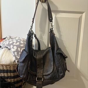 Free People Dark Brown Crossbody Bag